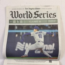 World Series Champion LA Dodgers Los Angeles Times Newspaper Nov 1 2025 Game 6