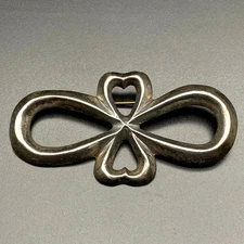 Vintage Navajo Arts and Crafts Guild Native Sandcast Silver Pin Brooch