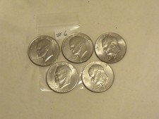 1971 to 1978 Eisenhower Dollars 5 coins Circulated Various dates and mints 6