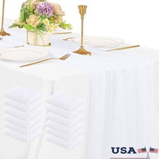 12pcs 10ft Elegant Pearl Tulle Table Runners Weddings Parties Events Decor New
