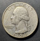 1954-D Silver Washington Quarter (Circulated) - (#3021) Very Fine Condition