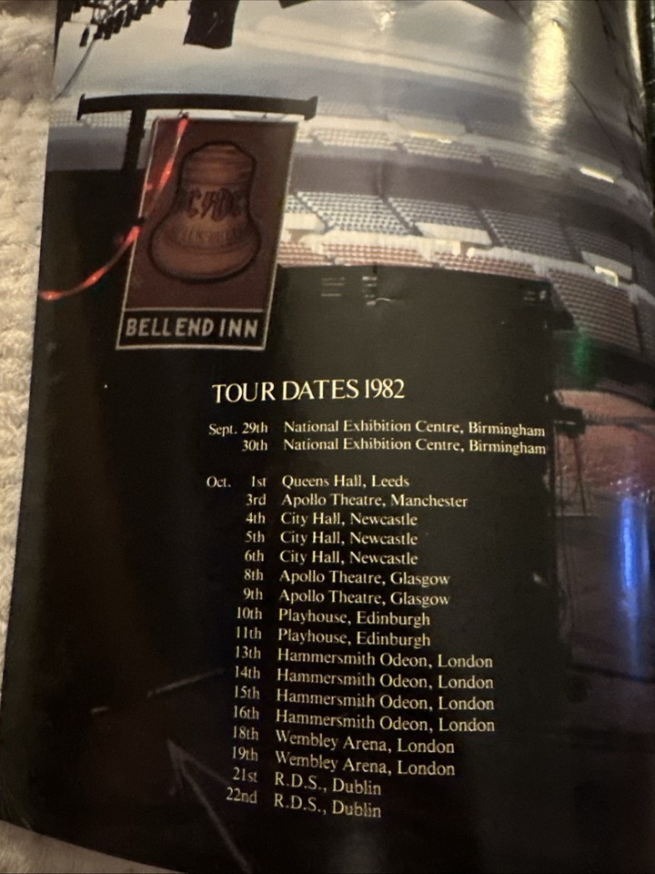 AC/DC For Those About To Rock Tour Programme 1982 Rock Concert | eBay UK