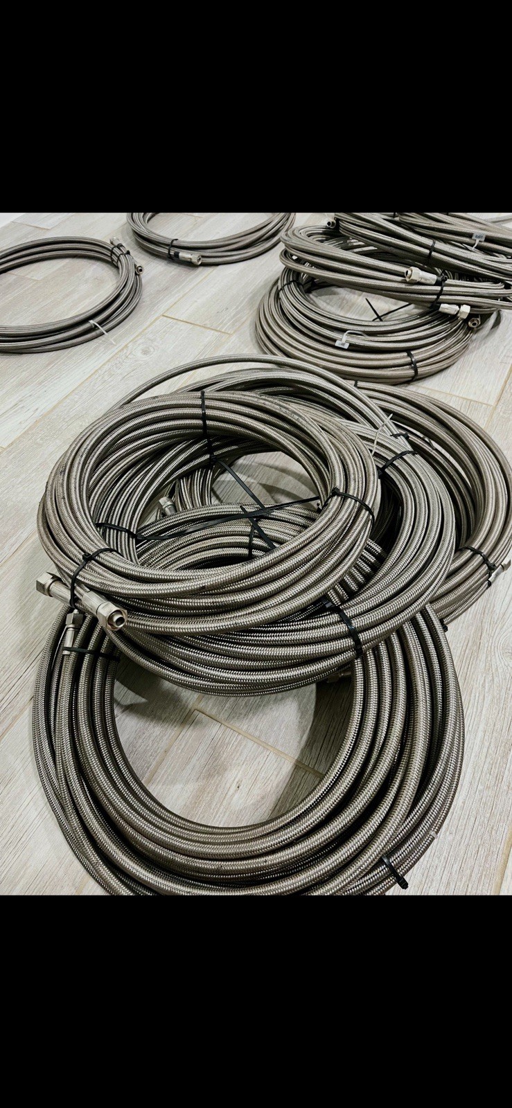  USA Lab 3/8" 37° JIC Stainless Steel Hose 12", 24", 36", 48", 60", 72", 96"