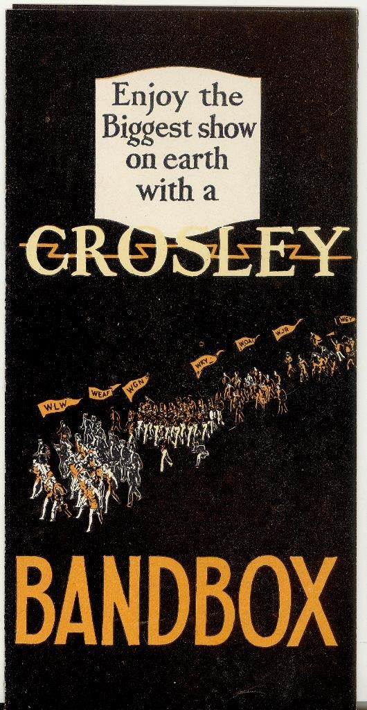 ANTIQUE C1927 CROSLEY BANDBOX TUBE RADIO BROCHURE VG