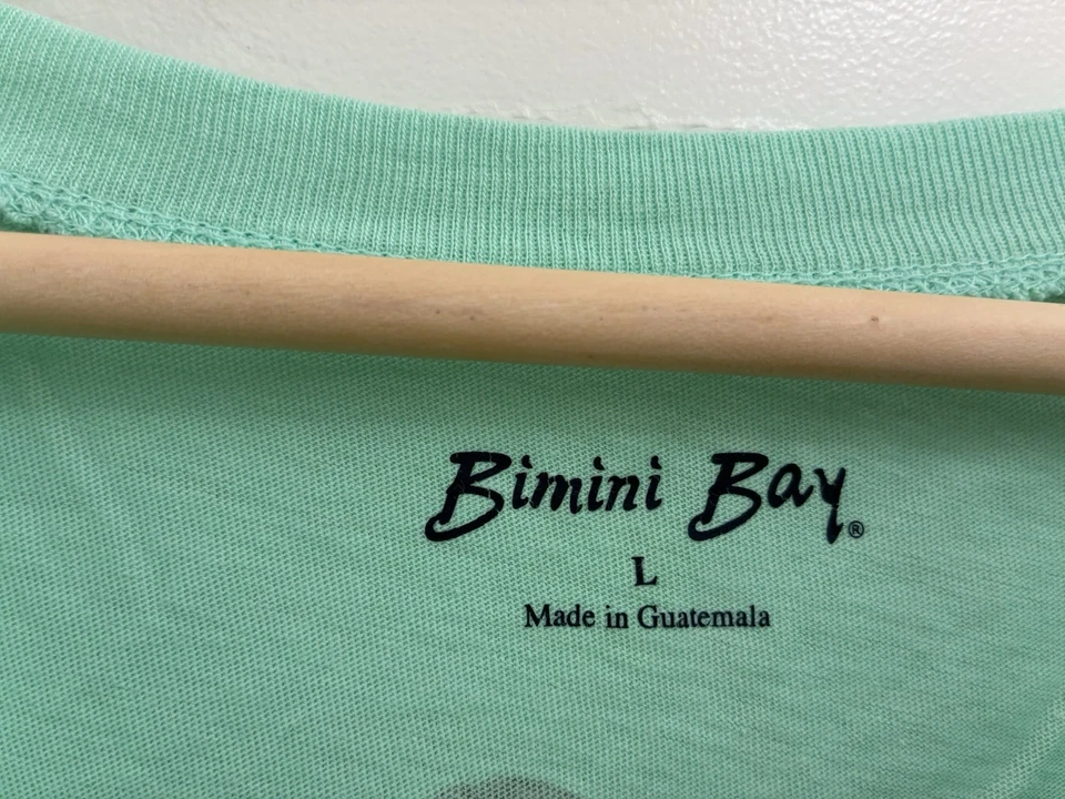 Женская футболка Bimini Bay Orange Beach Alabama Crab 100% хлопок с v-образным вырезом цвет морской волны L - Изображение 2 из 4