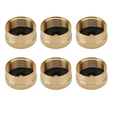 6PCS Solid Brass Propane Bottle Caps Cover Kits For 1 LB Gas Tank Cylinder Seal