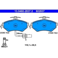 Bremsbelagsatz Scheibenbremse ATE 13.0460-2837.2 FüR Audi VW Seat A4 B5 Exeo