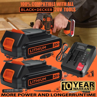 #ad 2PACK NEW 20V Lithium ion Battery Charger for BLACK DECKER 20 Volt LBXR20 LB20 $21.00
