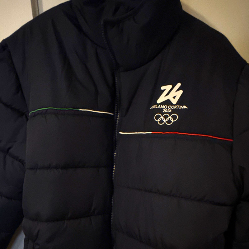Milano Cortina 2026 Officially Licensed Navy Puffer Jacket Size L