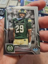 2025 Bowman Chrome University Football #135 Justin Marshall, Colorado State