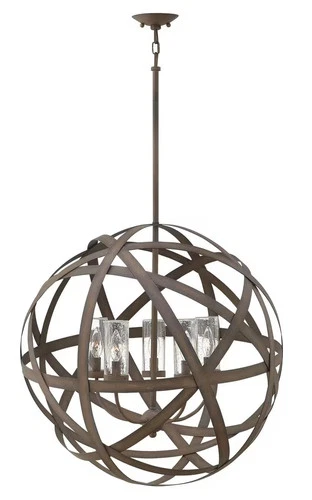 Hinkley Carson 5-Light Outdoor Chandelier in Vintage Iron 29705VI - Picture 1 of 2