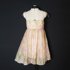 ASTR the label Serenity Dress Watercolor Floral Square Neck A Line Mini Size S