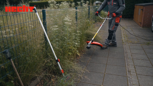 HECHT Motorsense Freischneider Elektro 1400W 42 cm Fadenspule 25,4 cm Messer - Video 1 von 1