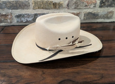 Vintage Bailey Rodeo Rough 6X Shantung Panama Cowboy Hat Size Small Made In USA