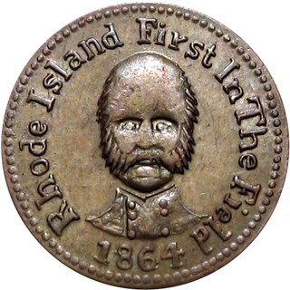 1864 Providence Rhode Island Civil War Token City Fruit Store Burnside Sideburns