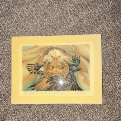 Jody Bergsma ''Two Clans, One Spirit'' art tile, Eagle Raven, Northwest I 