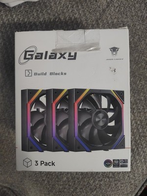 Jungle Leopard Interstellar V1 120mm ARGB PC Fan White PWM RGB Sync 3pc OPEN BOX