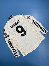 Real Madrid 2009-10 Home Ronaldo 9 Champions League long sleeve Jersey