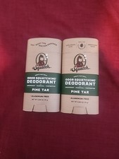 DR. SQUATCH Men's Natural Solid Deodorant Pine Tar 2.65oz Set Of 2