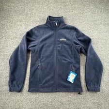Columbia Fleece Jacket Full Zip Navy Blue Women’s XS New With Tags Pockets