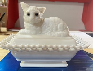 Cat Milk Glass | eBay