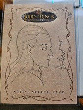 Topps Lord Of The Rings Masterpieces Artist Sketch Card 1/1 Legolas