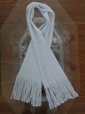 Ladies Scarf Soft Woven White With Silver Sparkle