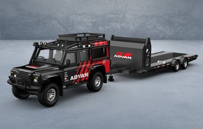 LAND ROVER 111 Defender + Trailer  - ADVAN - Time Micro 1:64