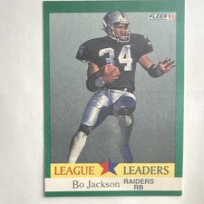 Fleer 1991 League Leaders Bo Jackson Los Angeles Raiders #416 Football Card