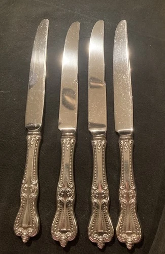 4 Towle Old Colonial Sterling Knives. Not Serrated. Antique