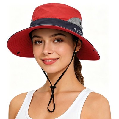 Women's Sun Shade Hat Wide Brim Hat UV Blocking Hiking Camping Beach Sun Protect