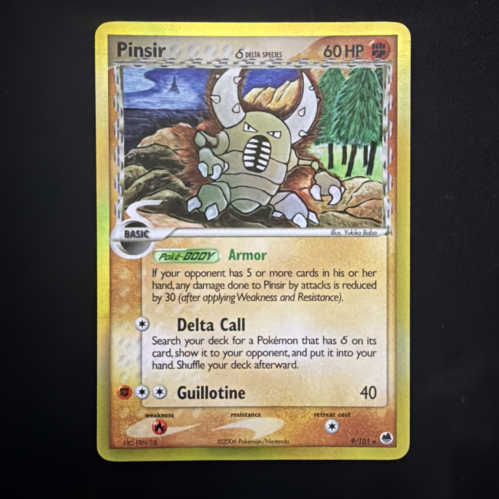 Pokemon EX Dragon Frontiers Rare Holo Pinsir #9/101 Delta Species NM