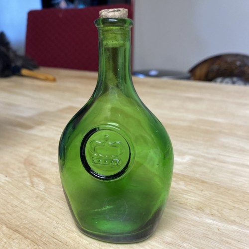 TC Wheaton Glass Bottle Green Crown In Circle Logo