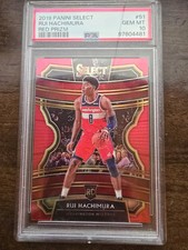 2019 Panini Select Rui Hachimura Red Prizm Rookie RC # /199 PSA 10 GEM 💎 MINT
