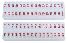 Twice-a-Day Monthly Large Pill Organizer Set AM PM Medication Organizer for 1 Mo