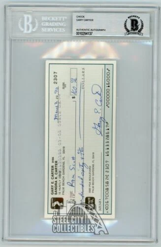 Gary Carter Montreal Expos Baseball MLB Original Autographed Items