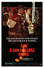 "FOR A FEW DOLLARS MORE" - 1967 Clint Eastwood one sheet 27"x41" movie poster!