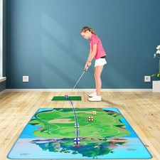 Pro Putting Green Golf Artificial Grass Turf -Training Mat Fun Games for Family