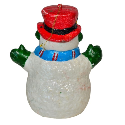 Large Snowman Blow Mold Ornament Plastic Sparkle Christmas Decoration Holiday - Picture 3 of 9
