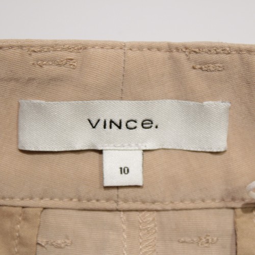 Vince NWT Flat Front Dress Pants Size 10 US In Beige Lyocell Blend - Picture 9 of 13