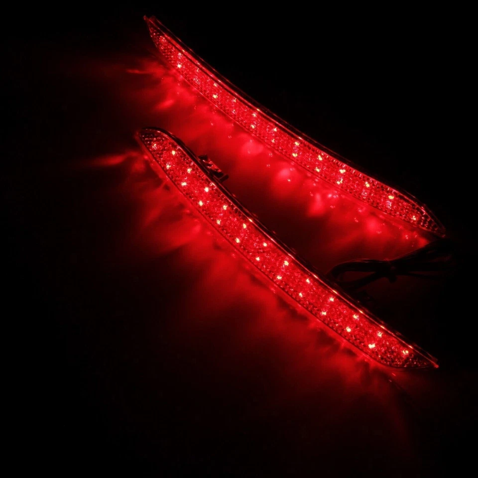 2x Lente Vermelha LED Refletor de Amortecedor Luz de Freio Traseira Para BMW 528i 535i 550i Sedan - Imagem 4 de 4
