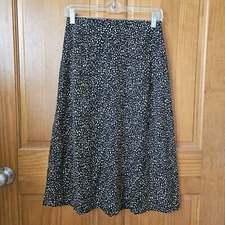 Davi & Dani Midi Skirt Womens Small NWT Animal Print Flowy Casual Office