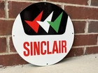 12”  Sinclair Gasoline Oil  Heavy Metal Vintage Style Steel Sign