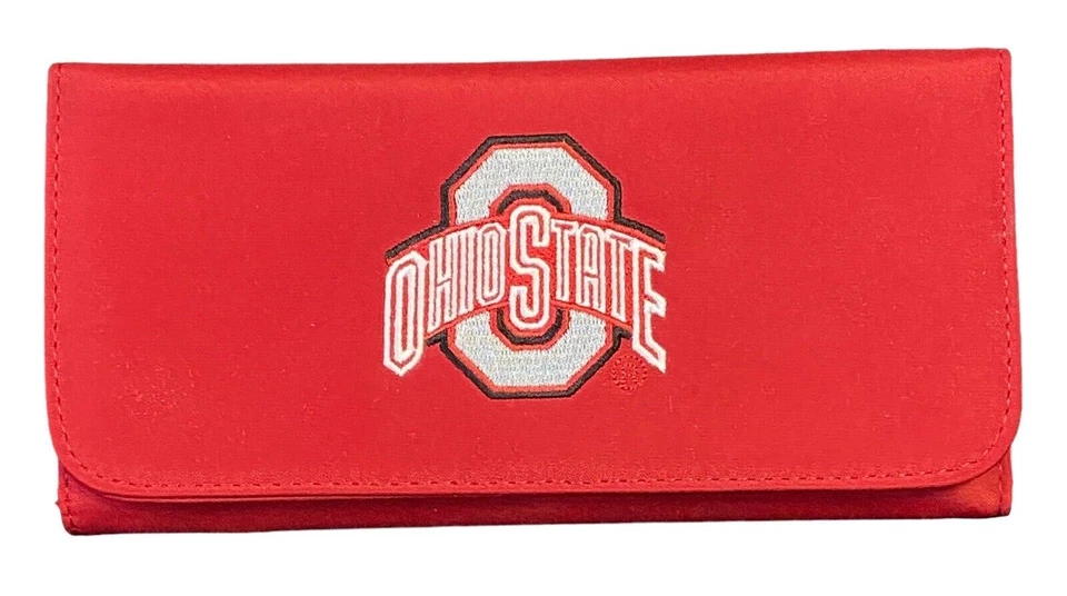 Ohio State Buckeyes Women's Tri-Fold Wallet & Checkbook Sandol Embroidered Logo - Image 4 of 4
