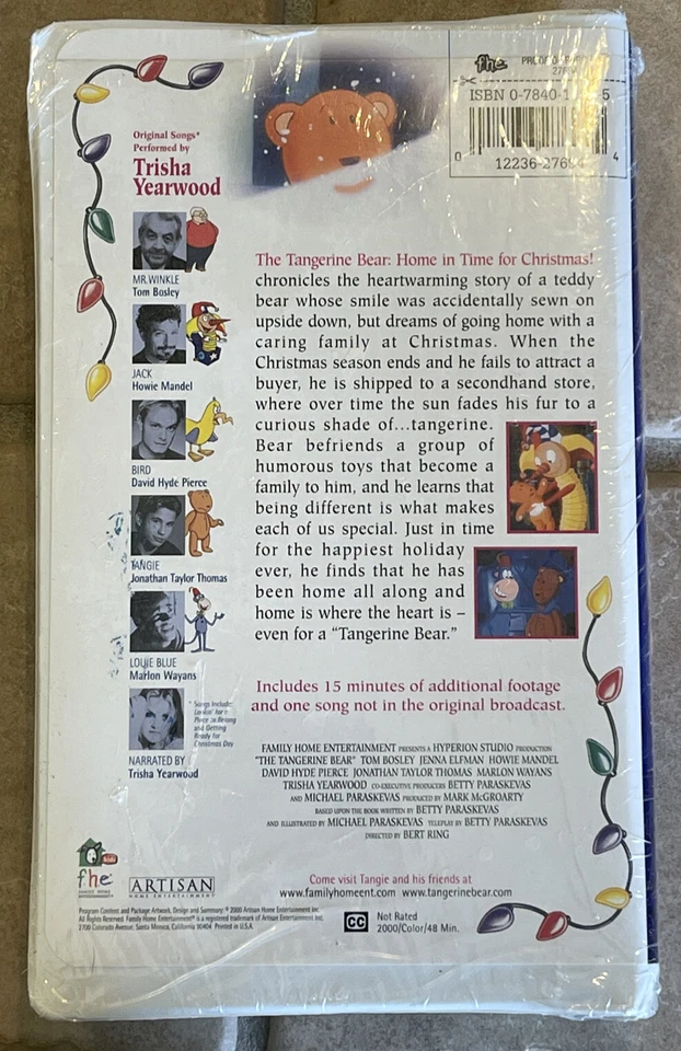 VTG The Tangerine Bear Home In Time For Christmas VHS Video 2000 New Sealed Fun! - Image 2 of 4