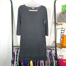 J. Jill Gray Shift Knit Sweater Dress