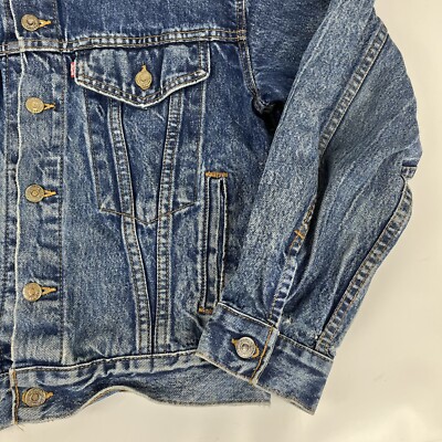 Vintage 90's Made in USA Levis Acid Wash Denim Jacket 57514
