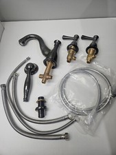 Roman Bathroom Faucet Antique Chrome Finish Heavy Brass NEW