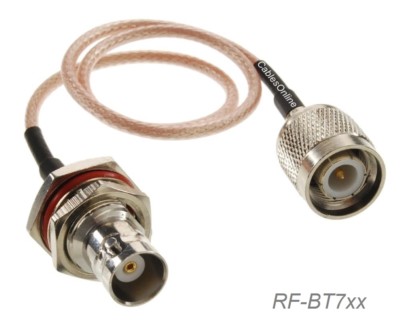 BNC Bulkhead Female to TNC Male 50Ω RG316 Coax Low Loss Jumper RF Cable