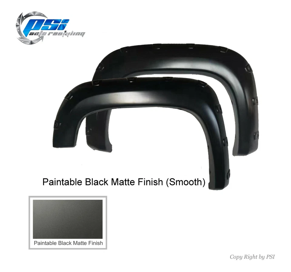 Pop-Out Bolt Fender Flares Fits GMC Sierra 2500 HD 3500 HD 2011-2014 Paintable Foto 3 de 3